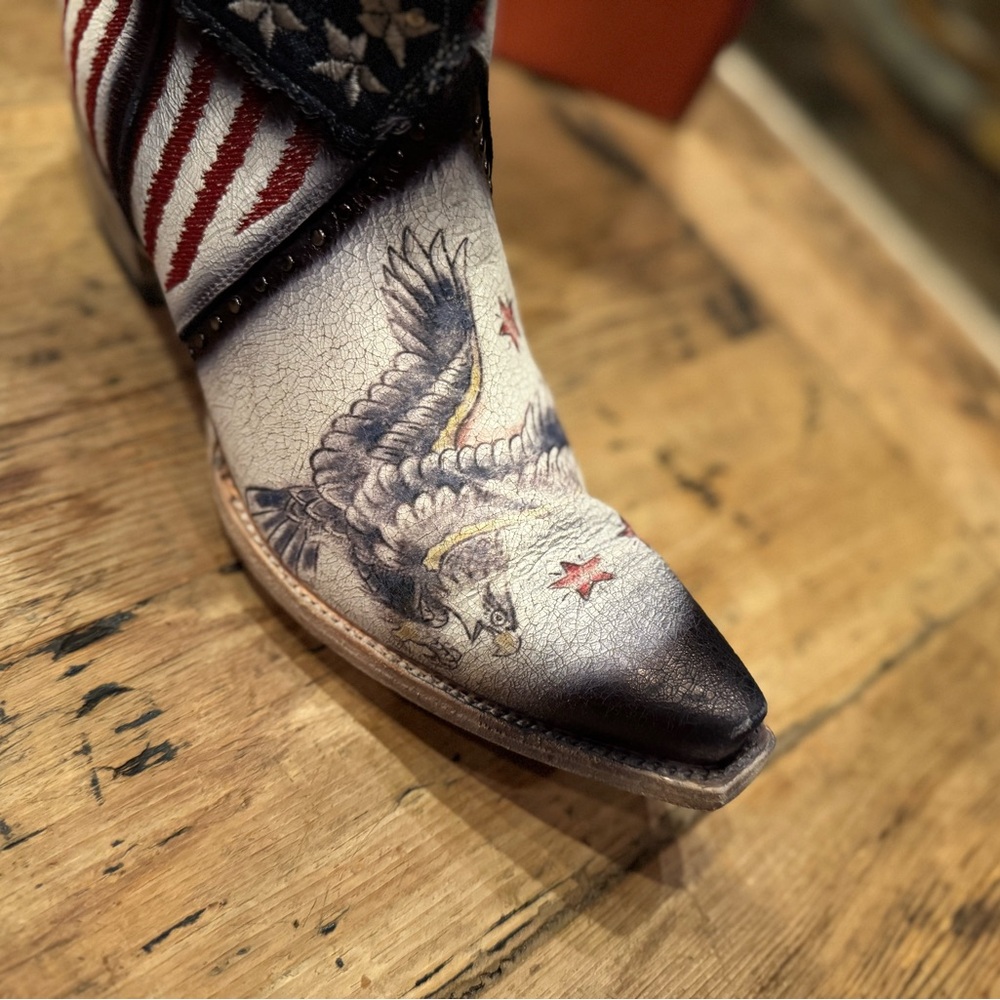 OLD GRINGO United Jorie Patriotic Eagle Ankle Boots YIPPEE KI YAY OLD GRINGO 5” - Picture 3 of 14